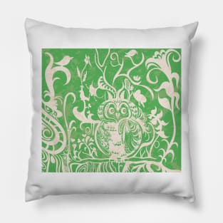 owl (green) Pillow