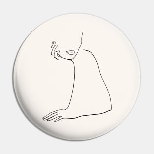 Woman Listening Pin