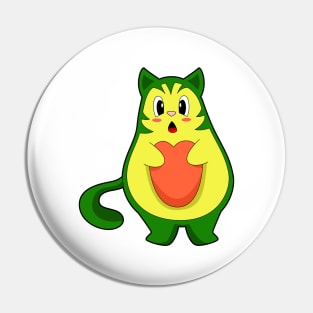 Cat Avocado Pin