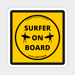 SURFER ON BOARD CAR/MOTOR BIKE STICKERS AND MORE 3 Magnet