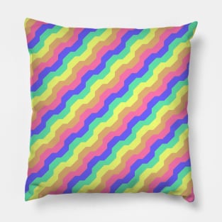 Rainbow waves Pillow