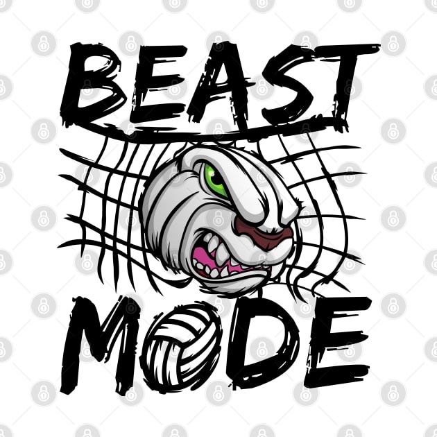 Volleyball BEAST MODE by MakeNineDesigns