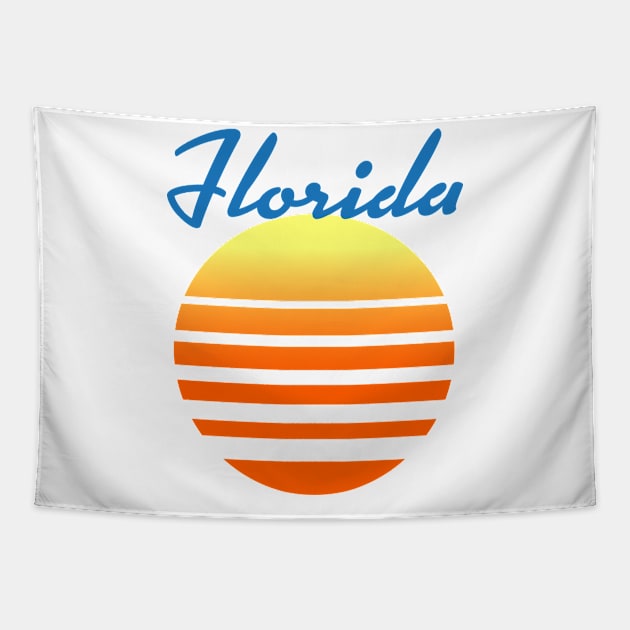 Florida Vintage sun Tapestry by nickemporium1