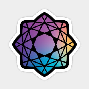 Colorful eastern geometry Magnet