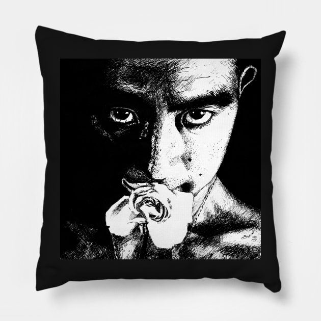 Yukio Mishima Pillow by BarnabyEdwards