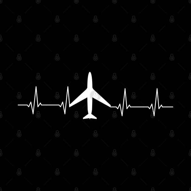 Heartbeat pilot gift shirt by Upswipe.de