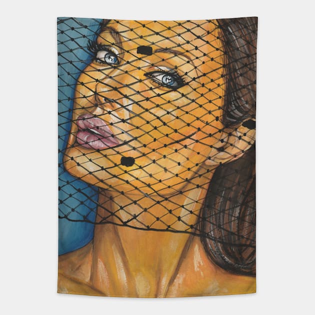 Angelina Jolie Tapestry by Svetlana Pelin