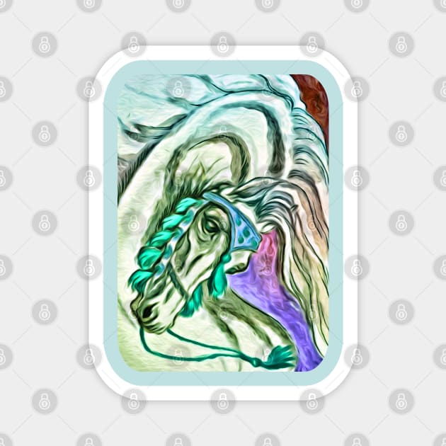 Arabian Horse. Bright Colours. Magnet by chepea2