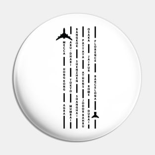 Aviation Aircraft Travel Design with Cities Pin