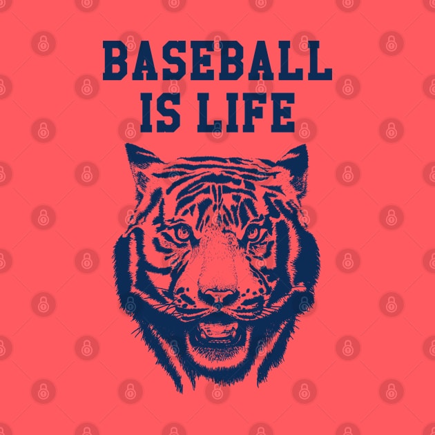 Baseball is Life Blue by bens black line art