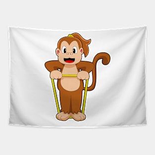 Monkey Gymnastics Fitness band Tapestry