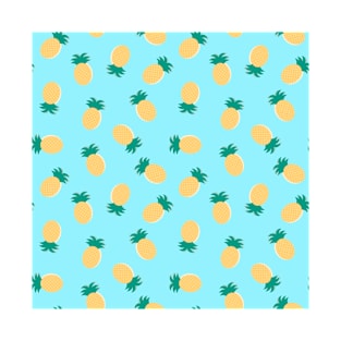 Pineapples on Blue T-Shirt