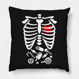 Scary Halloween X-Ray costume candy Pillow