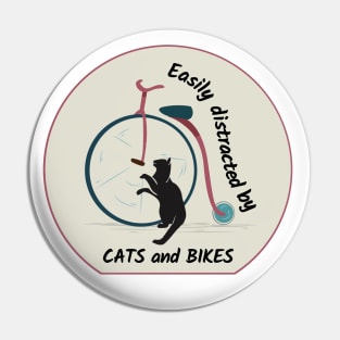 Easily distracted by cats and bikes Pin