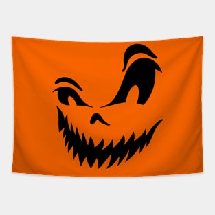 Spooky Jack-o-Lantern Face Tapestry