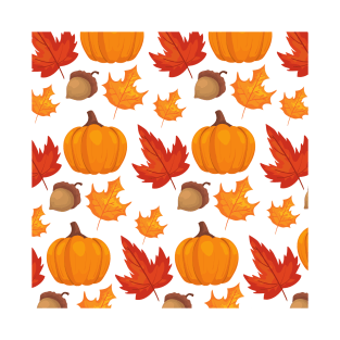 Fall Pumpkin Pattern T-Shirt