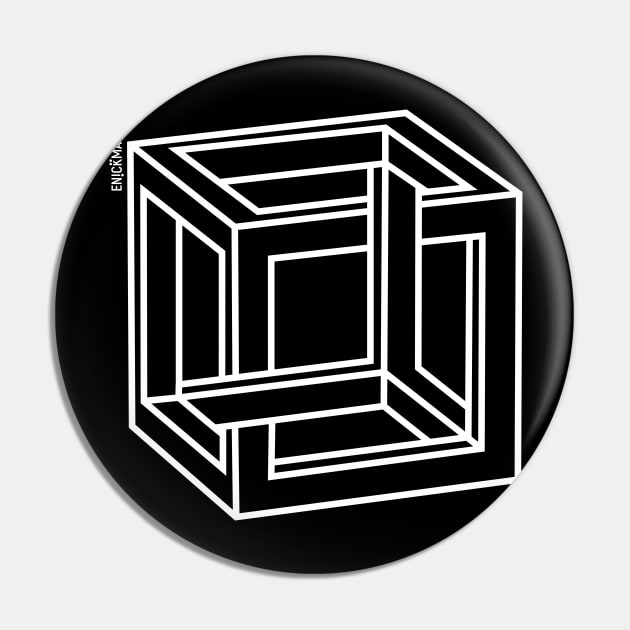 White Cube Pin by Enickma