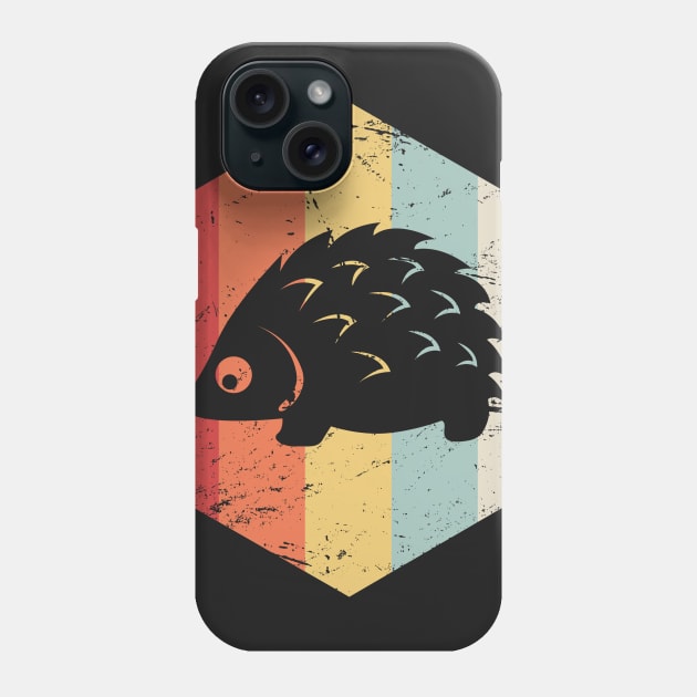 Retro 70s Hedgehog Phone Case by MeatMan