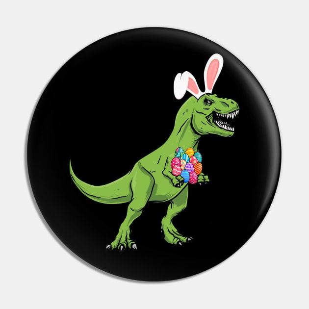 Easter Dinosaur Trex With Eggs T-Rex Bunny Ears Easter Pin by Msafi
