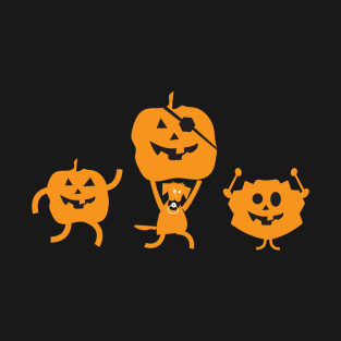 Yellow Lab Dog Puppy with Halloween Jack-O-Lanterns T-Shirt