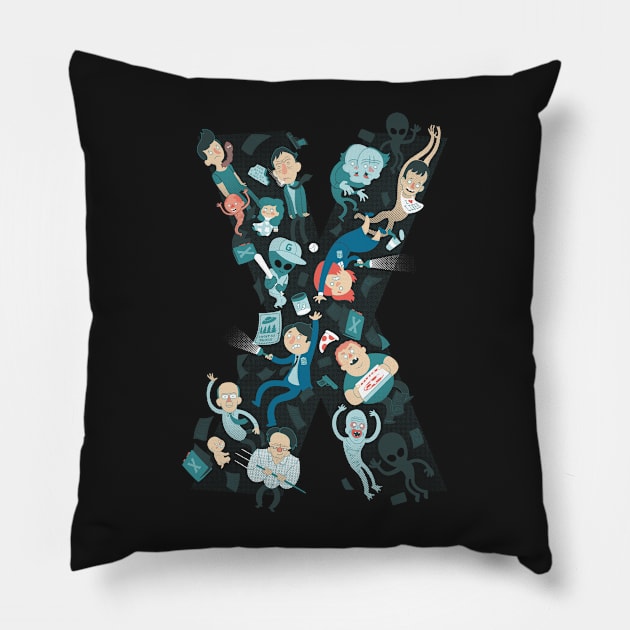 Conspiratorial Reunion Pillow by Queenmob