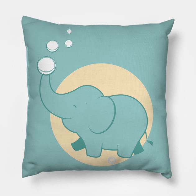 L-infant Playing bubbles Pillow by Neyc Design