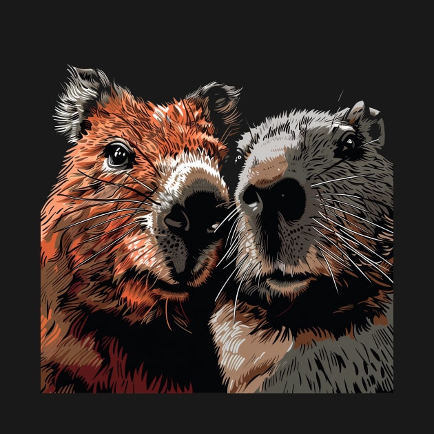 Wombat and Capybara Starring by Vlaa