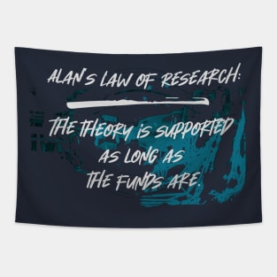 Law of Research. Humor Collection Tapestry