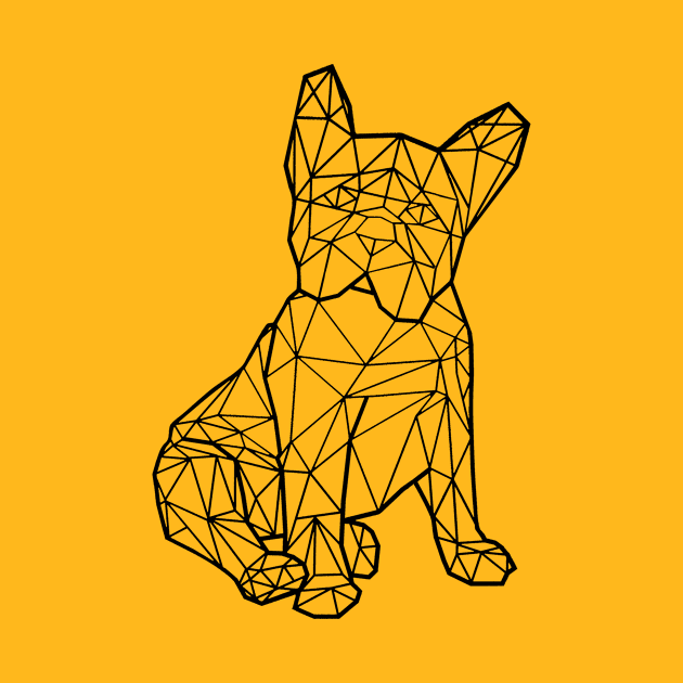 Polygonal dog black by DrTigrou