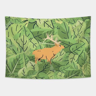 Deer in Leaves Tapestry