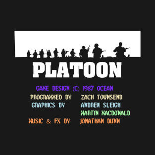 Platoon C64 Credits Screen (Dark Garments ONLY) T-Shirt