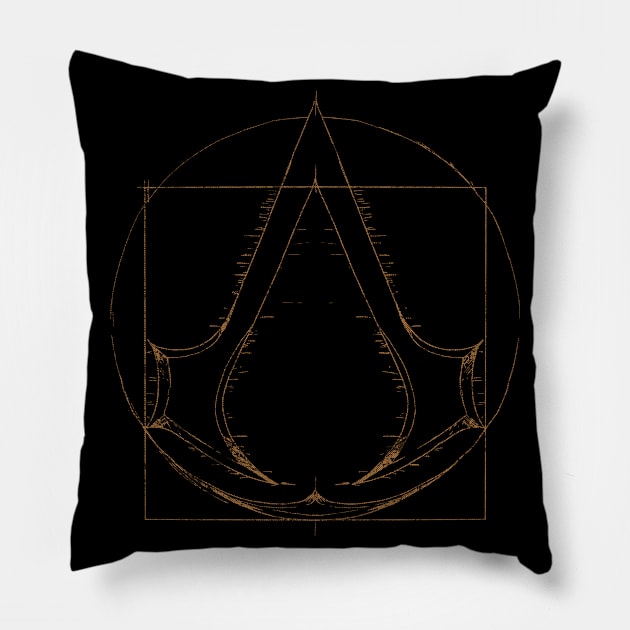 vitruvian da vinci Pillow by mahashop