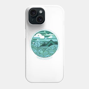 blue vintage retro relaxing Phone Case