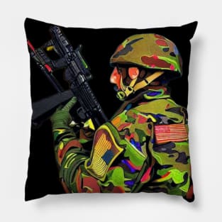 Colored Camo Pillow