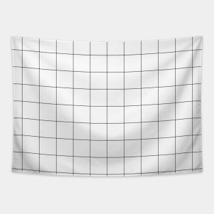 Windowpane Check Grid (black/white) Tapestry