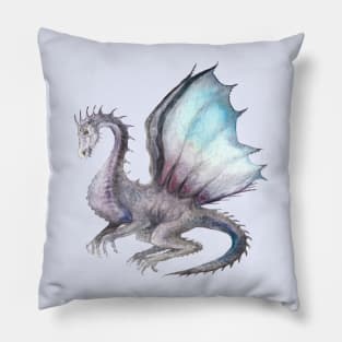 Watercolor Dragon Pillow