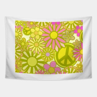 Yellow flower power Tapestry