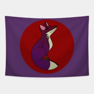 Happy Fox - Ombre Purple Tapestry