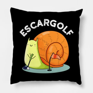 Escar-golf Cute Escargot Snail Pun Pillow