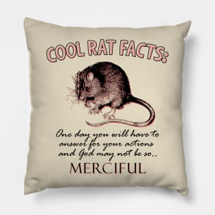 Cool Rat Facts Pillow