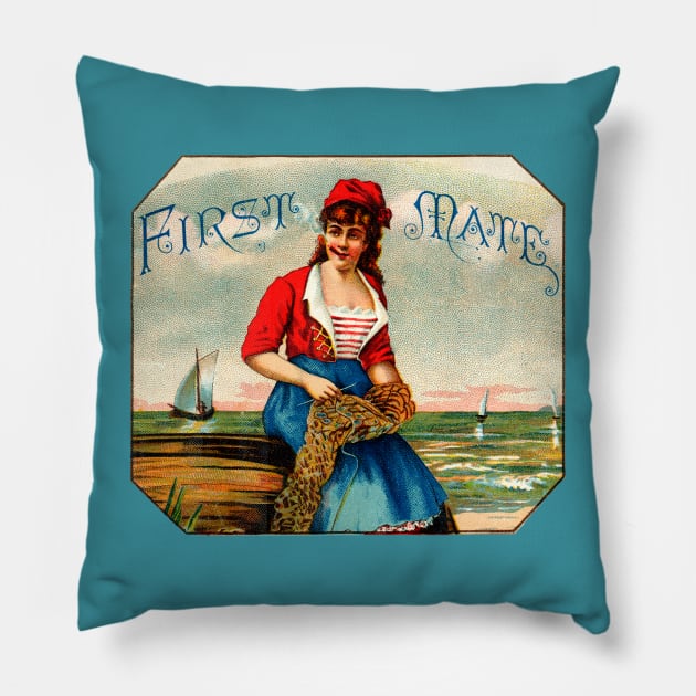 19th C. First Mate Cigars Pillow by historicimage