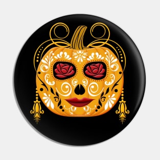 Mexican Halloween pumpkin Pin