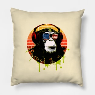 American Monkey DJ Pillow