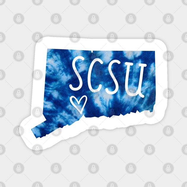 Tie Dye Southern Connecticut State University Magnet by aterkaderk