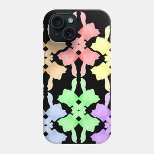 Rainbow floral geometric design Phone Case