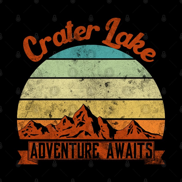 Crater Lake family camping father son. Perfect present for mother dad friend him or her by SerenityByAlex