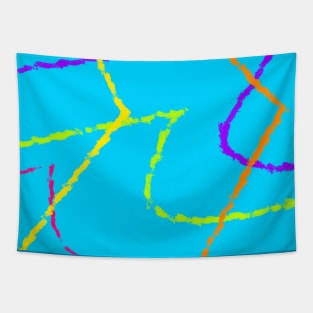 Sketch Mountains Abstract Pattern Tapestry