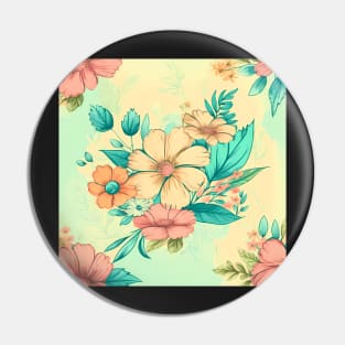 Spring Wildflower Pattern Pin