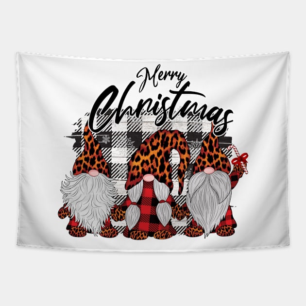 Merry Christmas Three Gnomes Tapestry by Samphelinshop