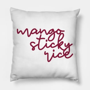 mango sticky rice - maroon red Pillow